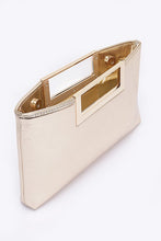 Load image into Gallery viewer, Top Handle Metallic Square Clutch