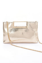 Load image into Gallery viewer, Top Handle Metallic Square Clutch