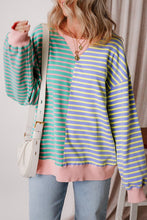 Load image into Gallery viewer, Colorblock Drop Shoulder Oversize Sweatshirt