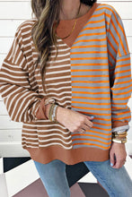 Load image into Gallery viewer, Colorblock Drop Shoulder Oversize Sweatshirt