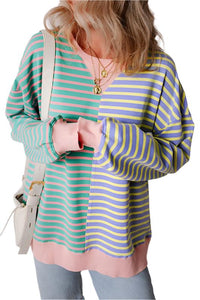 Colorblock Drop Shoulder Oversize Sweatshirt