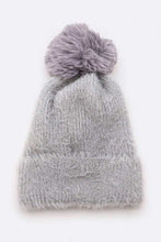 Load image into Gallery viewer, Mohair Faux Fur Pom Soft Beanie