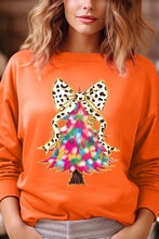 Load image into Gallery viewer, Faux Glitter Colorful Christmas Tree Sweatshirts