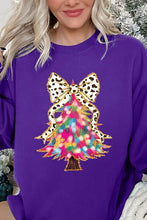Load image into Gallery viewer, Faux Glitter Colorful Christmas Tree Sweatshirts
