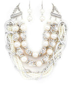 Load image into Gallery viewer, Mix Pearls Layer Statement Necklace Set