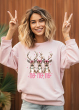 Load image into Gallery viewer, Ho Ho Ho Deer Cozy Crewneck Sweatshirt