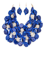 Load image into Gallery viewer, Resin Flower Statement Layer Necklace Set