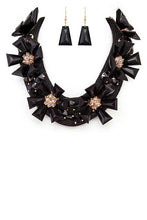 Load image into Gallery viewer, Iconic Resin Flower Statement Crystal Necklace Set