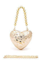 Load image into Gallery viewer, CCB Textured Heart Shape Molded Swing Clutch Bag