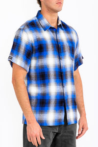 Mens Plaid Short Sleeve Flannel