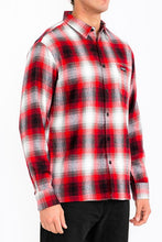 Load image into Gallery viewer, Mens Plaid Long Sleeve Flannel