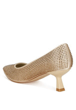 Load image into Gallery viewer, Dinah Rhinestones Embellished Kitten Heel Pumps