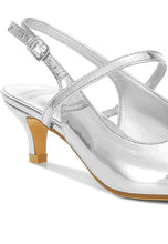 Load image into Gallery viewer, Abloom Kitten Heel Slingback Sandals