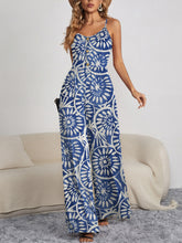 Load image into Gallery viewer, Decorative Button Spaghetti Strap Wide Leg Jumpsuit