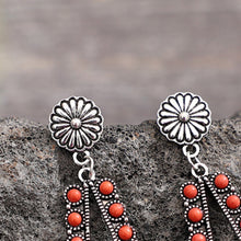 Load image into Gallery viewer, Alloy Beaded Teardrop Earrings