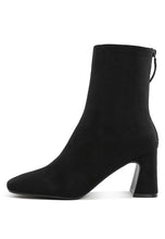 Load image into Gallery viewer, Dimri Square Toe Microfiber Ankle Boots