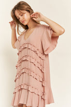 Load image into Gallery viewer, PLUS TIERED RUFFLE MINI DRESS