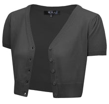 Load image into Gallery viewer, Cropped Bolero Button Down plus Cardigan Sweater