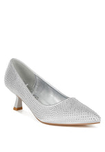 Load image into Gallery viewer, Dinah Rhinestones Embellished Kitten Heel Pumps
