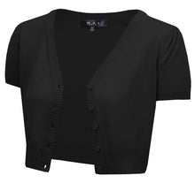 Load image into Gallery viewer, Cropped Bolero Knit Sweater Cardigan Short Sleeve