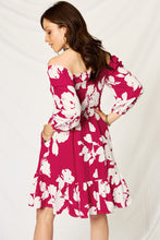 Load image into Gallery viewer, Double Take Full Size Floral Ruffle Hem Smocked Dress