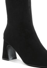 Load image into Gallery viewer, Dimri Square Toe Microfiber Ankle Boots