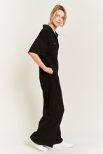Load image into Gallery viewer, Basic Collar Shirt Wide leg Jumpsuit