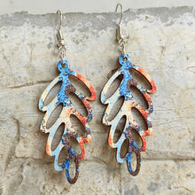 Load image into Gallery viewer, Leaf Shape Wooden Dangle Earrings