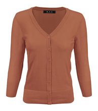 Load image into Gallery viewer, Crewneck Button Down Knit Plus Size  Cardigans