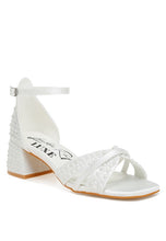 Load image into Gallery viewer, Cinnabon Pearl Embellished Strappy Sandals