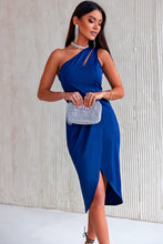 Load image into Gallery viewer, Ruched Cutout Single Shoulder Dress