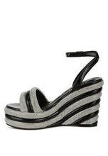 Load image into Gallery viewer, My Bliss Rhinestone Studded Wedge Sandals