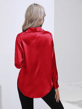Load image into Gallery viewer, Collared Neck Buttoned Long Sleeve Shirt