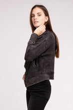 Load image into Gallery viewer, Acid Wash Cotton Waffle Hooded Zip-Up Jacket