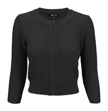 Load image into Gallery viewer, 3/4 Sleeve Cute Pattern Cropped Cardigan Sweater