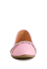 Load image into Gallery viewer, Playasu Rhinestone Faux Leather Ballerinas
