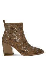 Load image into Gallery viewer, Omishi Stud Embellished Ankle Boots