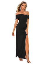 Load image into Gallery viewer, Off-Shoulder Split Maxi Dress