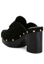 Load image into Gallery viewer, Riley Suede Platform Clogs