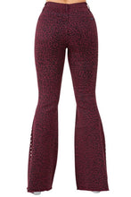 Load image into Gallery viewer, Leopard Studded Bell Bottom- Inseam 30