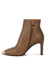 Load image into Gallery viewer, Orca Metallic Cap Toe Faux Leather Boots