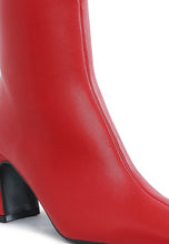 Load image into Gallery viewer, Neapolitan Faux Leather Square Toe Ankle Boots