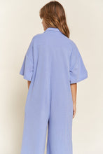 Load image into Gallery viewer, Basic Collar Shirt Wide leg Jumpsuit
