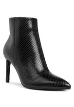 Load image into Gallery viewer, Tatria Textured Stiletto Heel Ankle Boots
