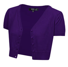 Load image into Gallery viewer, Cropped Bolero Knit Sweater Cardigan Short Sleeve