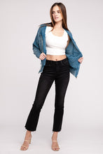 Load image into Gallery viewer, Acid Wash Cotton Waffle Hooded Zip-Up Jacket