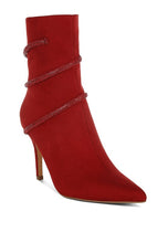 Load image into Gallery viewer, Roda Rhinestone Wrap-Around Stiletto Boots