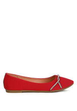 Load image into Gallery viewer, Playasu Rhinestone Faux Leather Ballerinas