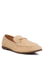 Load image into Gallery viewer, Asher Horsebit Embellished Raffia Loafers