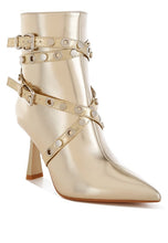 Load image into Gallery viewer, Jaunts Eyelets &amp; Studs Harness Ankle Boots
